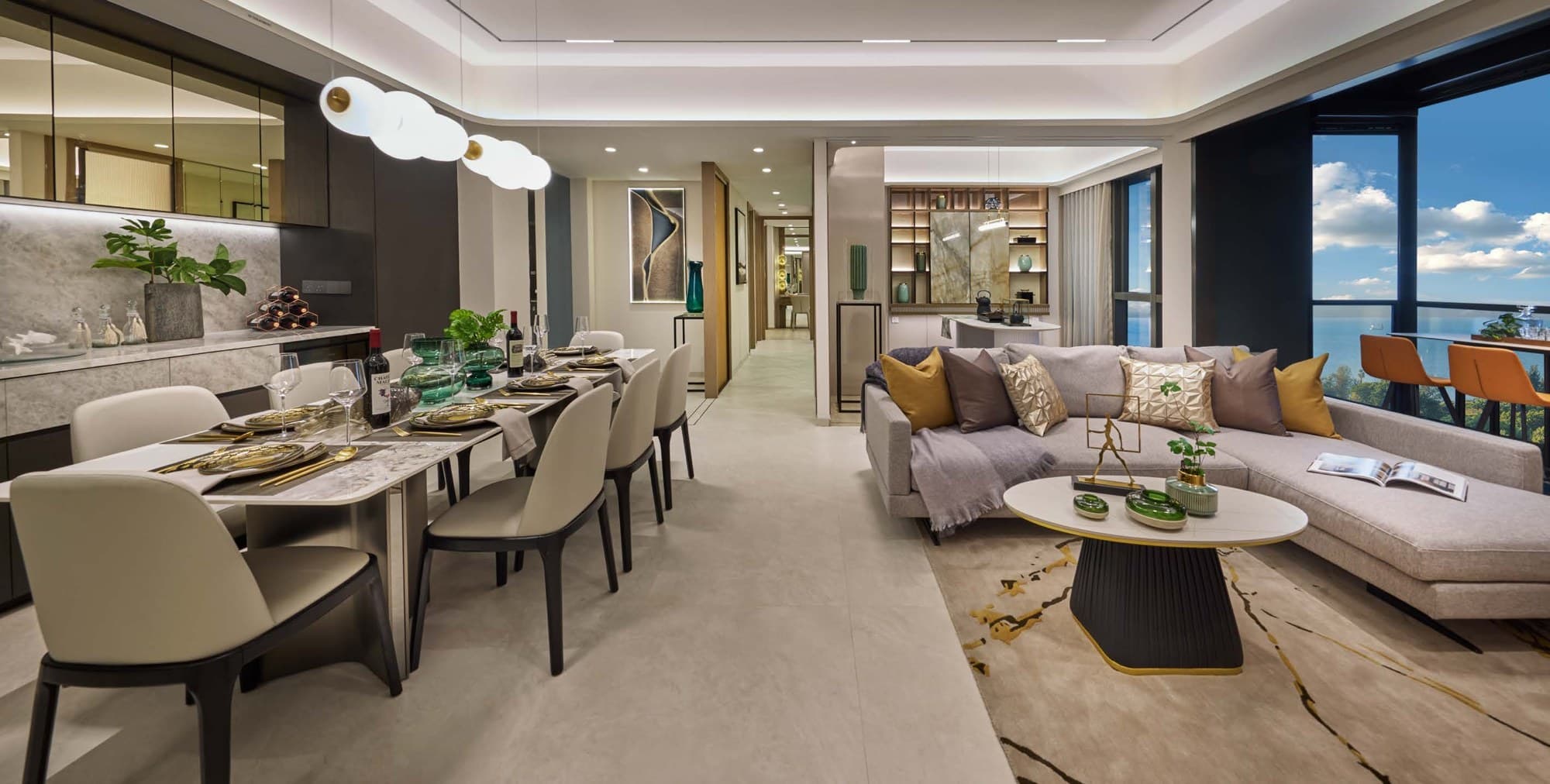 Vela Bay — living and dining interior