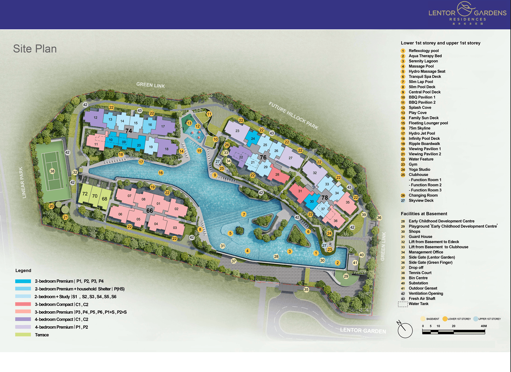 Lentor Gardens Residences site plan