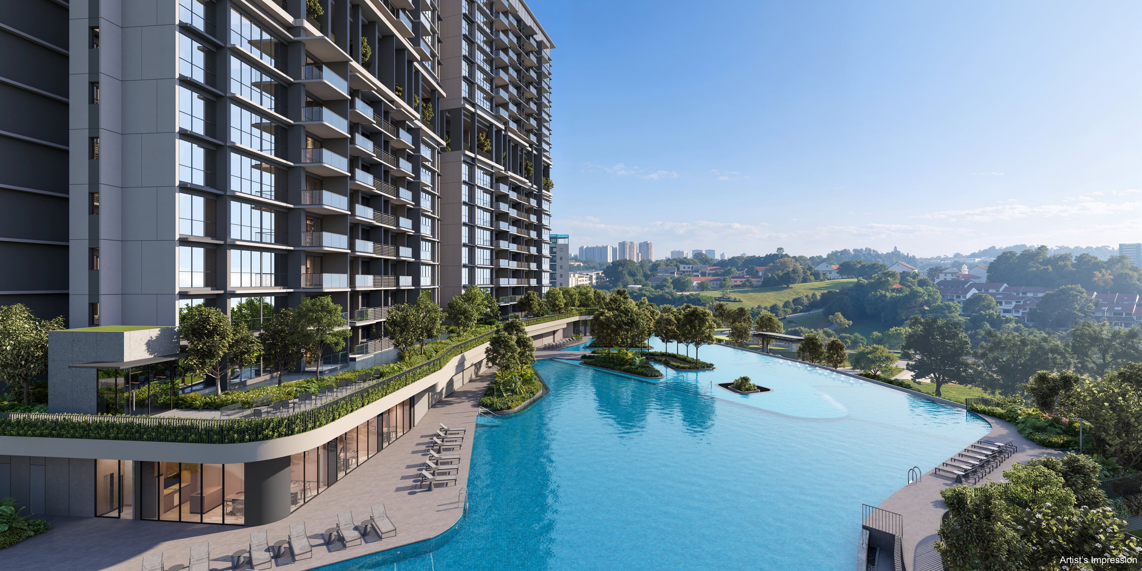 Lentor Gardens Residences pool deck